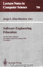 Lecture Notes in Computer Science 750 Software <em>Engineering</em> Education 7th SEI CSEE Conference San Ant