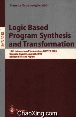 Lecture Notes in Computer <em>Science</em> 3018 Logic Based Program Synthesis and Transformation 13th Interna