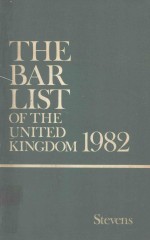 <em>THE</em> BAR LI<em>S</em>T OF <em>THE</em> UNITED KINGDOM 1982