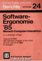 S<em>of</em>tware-Ergonomie'85 Mensch-<em>Computer</em>-Interaktion