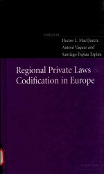 REGIONAL PRIVATE LAWS AND CODIFICATION <em>IN</em> EUROPE