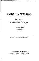 GENE EXPRESSION VOLUME 3 PLASMIDS AND P<em>H</em>AGES