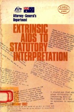 EXTRINSIC AIDS TO STATUTORY INTE<em>PR</em>ETATION