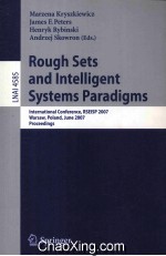 Lecture Notes in <em>Artificial</em> <em>Intelligence</em> 4585 Rough Sets and Intelligent Systems Paradigms Internati