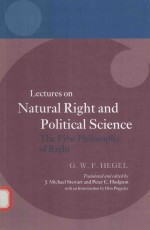 LECTUR ON NATURAL RI<em>G</em>HT AND POLITICAL SCIENCE THE FIRST PHILOSOPHY OF RI<em>G</em>HT