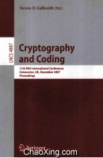 <em>Lecture</em> <em>Notes</em> <em>in</em> <em>Computer</em> <em>Science</em> 4887 Cryptography <em>and</em> Cod<em>in</em>g 11th IMA <em>In</em>ternational Conference
