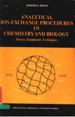 ANALYTICAL ION-EXCHANGE PROCEDURES <em>IN</em> CHEMISTRY AND BIOLOGY  <em>THEORY</em>