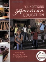 FOUNDATIONS <em>OF</em> AMERICAN EDUCATION SIXTH <em>EDITION</em>