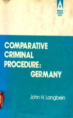 COMPARRATIVE <em>CRIMINAL</em> <em>PROCEDURE</em>:GERMANY