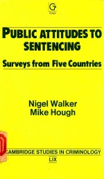 PUBLIC ATTITUDES <em>TO</em> SENTENCING SURVEYS <em>FROM</em> FIVE COUNTRIES