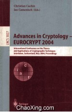 Lecture Notes <em>in</em> Computer Science 3027 Advances <em>in</em> Cryptology-EUROCRPYT 2004 <em>In</em>ternational Conferenc
