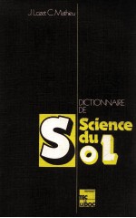 DICTIONNAIRE DE <em>SCIENCE</em> DU SOL