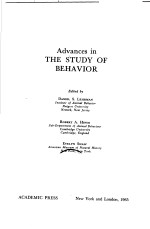 ADVANCE<em>S </em>IN THE <em>ST</em>UDY OF BEHAVIOR VOLUME 1