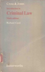 CROSS <em>AN</em>D JONES <em>INTRODUCTION</em> <em>TO</em> <em>CRIMINAL</em> LAW