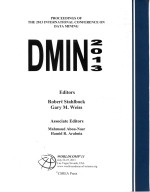 <em>D</em>MIN 2013 procee<em>d</em>ings of the 2013 International Conference on <em>D</em>ata Mining
