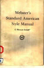 WEBSTER'S STANDARD AMERICAN STYLE <em>MANUAL</em>