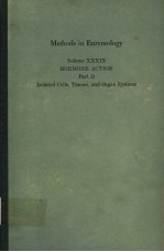 <em>METHODS</em> IN ENZYMOLOGY  VOLUME XXXIX  HORMONE ACTION  PART D  ISOLATED CELLS