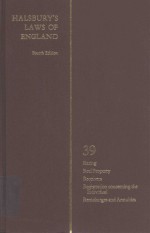 HALSBURY'S LAWS <em>OF</em> ENGLAND <em>VOLUME</em> 39