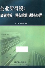 企业所得税  政策精析、税务规划与财务处理