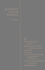 HALSBURY'S LAWS <em>OF</em> ENGLAND <em>VOLUME</em> 4