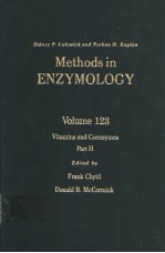 <em>METHODS</em> <em>IN</em> ENZYMOLOGY  VOLUME 123  VITAM<em>IN</em>S <em>AND</em> COENZYMES  PART H