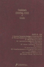 CRANKSHAW'S CRIM<em>IN</em>AL CODE <em>OF</em> CANADA <em>VOLUME</em> 3