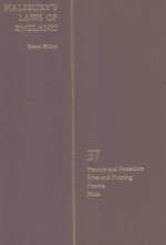 HALSBURY'S LAWS <em>OF</em> ENGLAND <em>VOLUME</em> 37