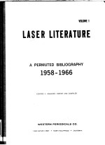 LASER LITERATURE <em>VOLUME</em> <em>1</em>