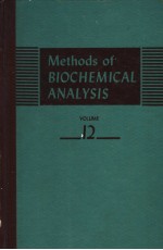 <em>METHODS</em> <em>OF</em> BIOCHEMICAL <em>ANALYSIS</em> VOLUME 12