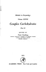 <em>METHODS</em> IN ENZYMOLOGY  VOLUME XXVIII  COMPLEX CARBOHYDRATES  PART  B