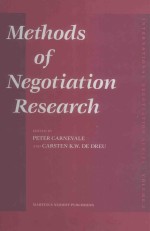<em>METHODS</em> <em>OF</em> NEGOTIATION RESEARCH