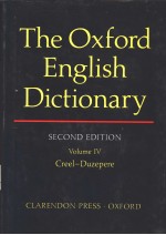 THE OXFORD <em>ENGLISH</em> DICTIONARY <em>SECOND</em> <em>EDITION</em> VOLUME Ⅳ