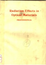 RADIATION EFFECTS <em>IN</em> OPTICAL MATERIALS  SPIE <em>VOLUME</em> 541