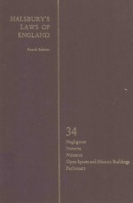 HALSBURY'S LAWS <em>OF</em> ENGLAND <em>VOLUME</em> 34