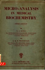 <em>MICRO</em>-ANALYSLS IN MEDICAL BIOCHEMISTRY THIRD <em>EDITION</em>
