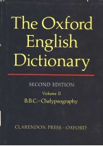THE OXFORD <em>ENGLISH</em> DICTIONARY <em>SECOND</em> <em>EDITION</em> VOLUME Ⅱ