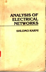 <em>ANALYSIS</em> <em>OF</em> ELECTRICAL NETWORKS
