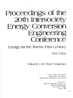PROCEEDINGS OF THE 20TH INTERSOCIETY ENERGY CONVERSION <em>ENGINEERING</em> CONFERENCE  VOL.3