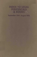 INDEX TO LEGAL PERIODICALS AND BOOKS  34