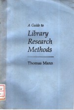 A GUIDE <em>TO</em> LIBRARY <em>RESEARCH</em> METHODS