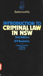 <em>INTRODUCTION</em> <em>TO</em> <em>CRIMINAL</em> LAW IN NEW SOUTH WALES
