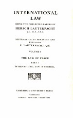 INTERNATIONAL <em>LAW</em> VOLUME 2  <em>THE</em> <em>LAW</em> <em>OF</em> PRACE  PART I