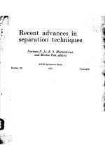 RECENT ADVANCES IN <em>SEPARATION</em> TECHNIQUES