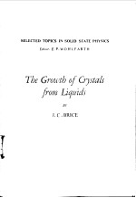 THE GROWTH OF <em>C</em>RYSTALS FROM LIQUIDS