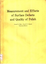 MEASU<em><em>R<</em>/em>EMENT AND EFFECTS OF SU<em><em>R<</em>/em>FACE DEFECTS AND QUALITY OF POLISH