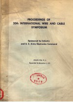 PROCEEDINGS OF 20TH INTERNATIONAL WIRE <em>AND</em> CABLE <em>SYMPOSIUM</em>
