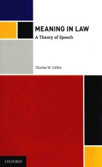 mean<em>in</em>g <em>in</em> law A <em>THEORY</em> OF SPEECH