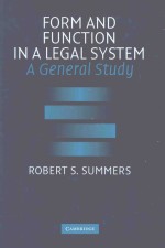 FORM AN<em>D</em> FUNCTION IN ALEGAL SYSTEM-A GENERAL STU<em>D</em>Y