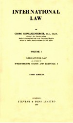 <em>IN</em>TERN<em>A</em>TION<em>A</em>L <em>L<em>A</em>W</em> VOLUME 1 <em>THIRD</em> <em>EDITION</em>