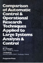 COMPARISON OF AUTOMATIC CONTROL <em>AND</em> OPERATIONAL <em>RESEARCH</em> <em>TECHNIQUES</em> APPLIED TO LARGE SYSTEMS ANALYSI